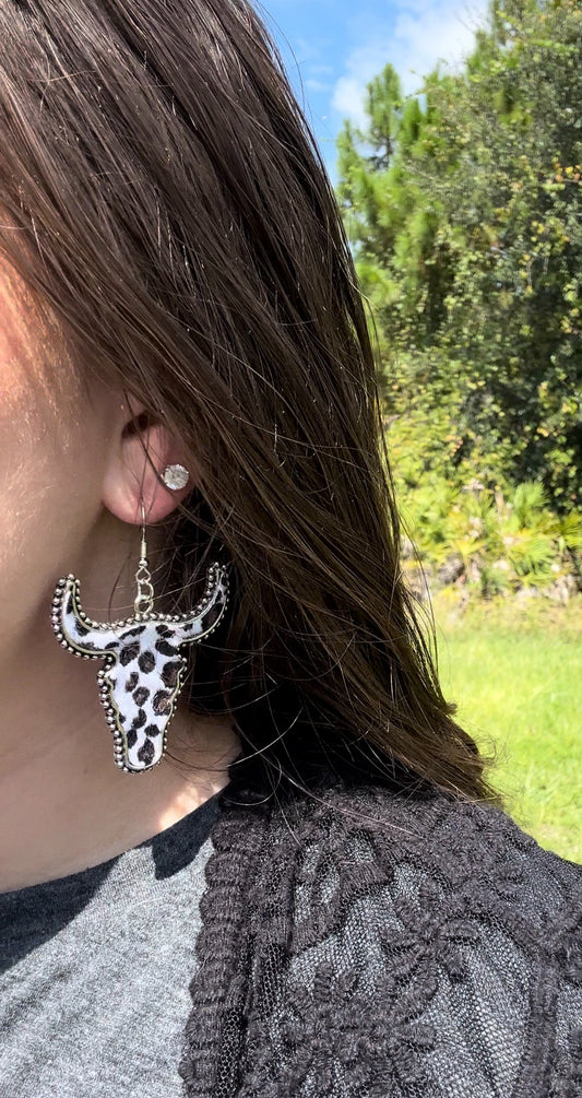 Cow Print Earrings